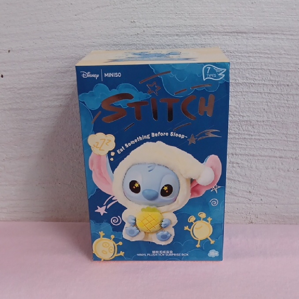 Disney Stitch Miniso Eat Something Before Sleep Series Vinyl Figure